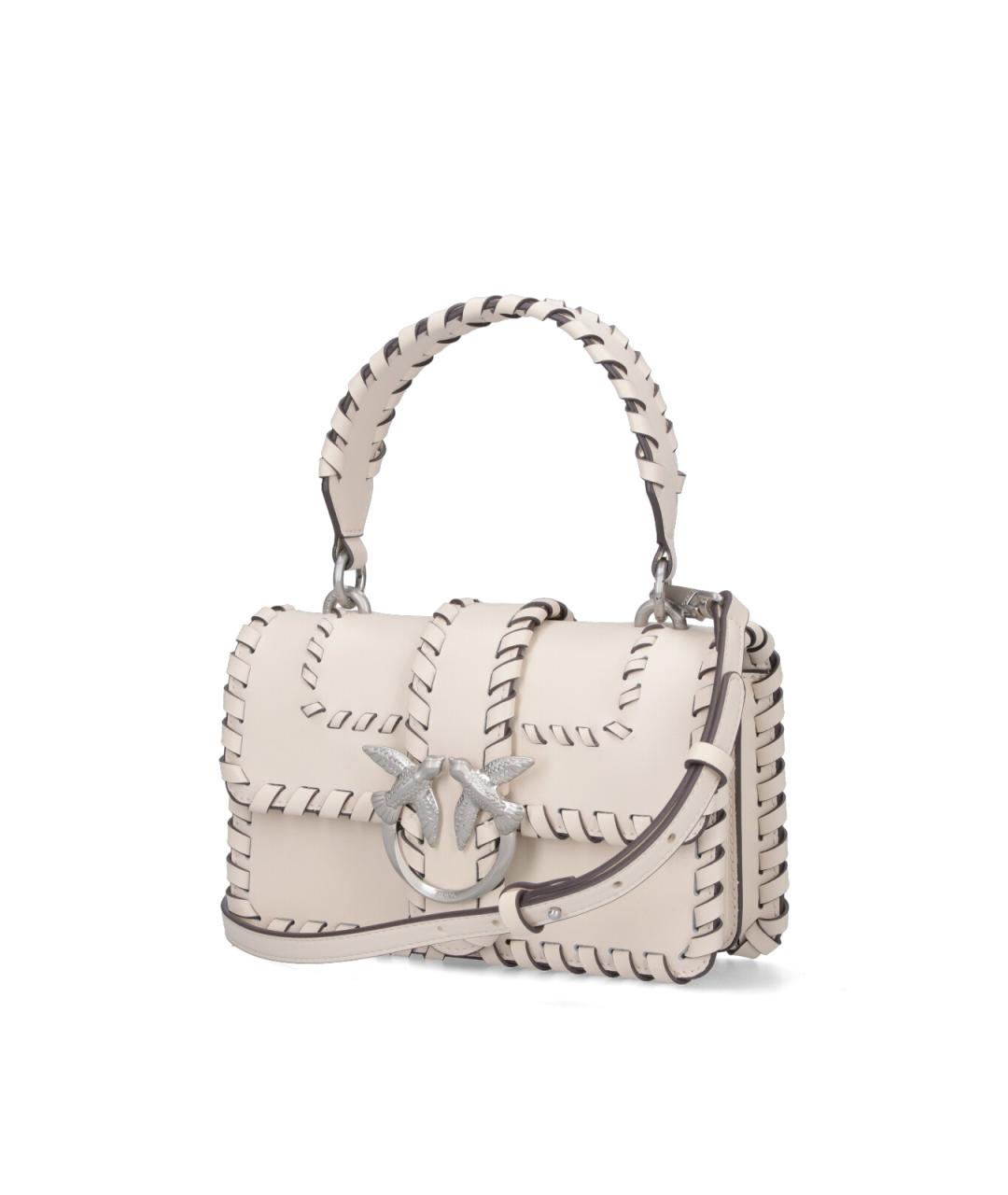 PINKO Белая кожаная сумка тоут, фото 2