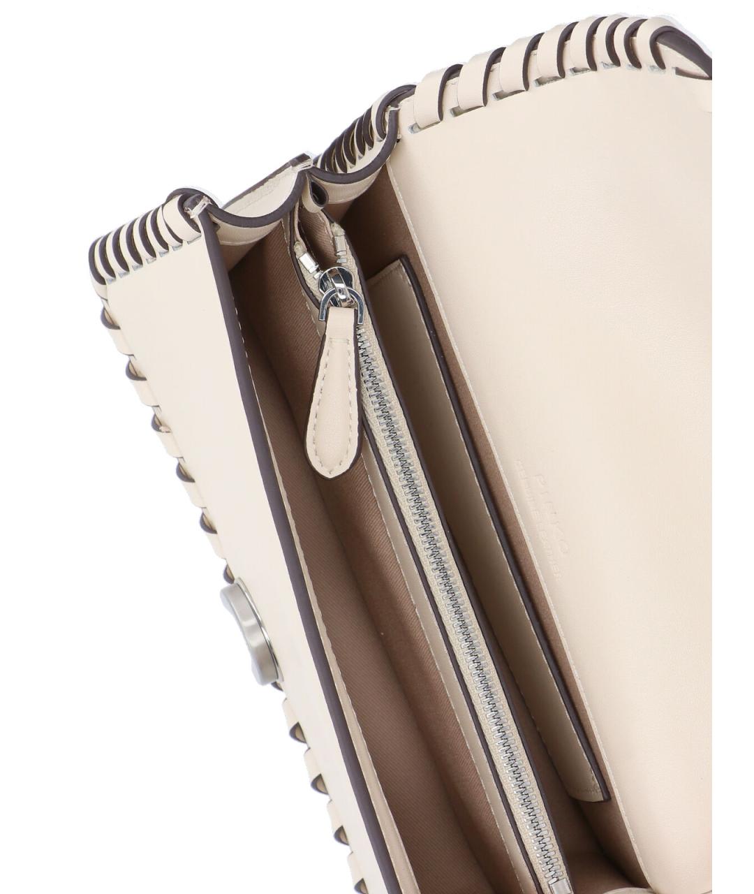 PINKO Белая кожаная сумка тоут, фото 3