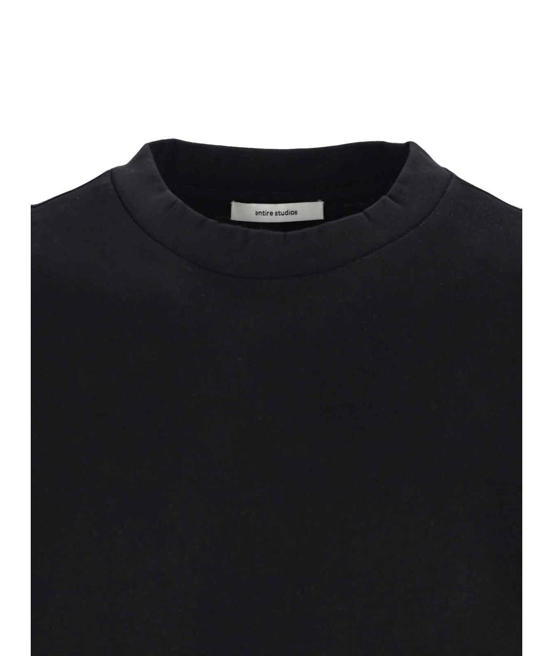 entire studios Черная хлопковая футболка, фото 3