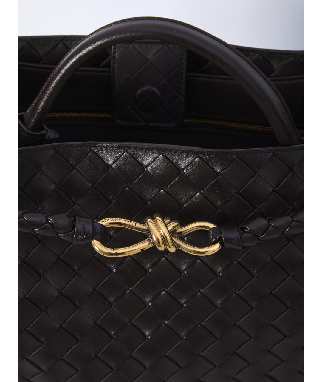 BOTTEGA VENETA Коричневая кожаная сумка тоут, фото 3