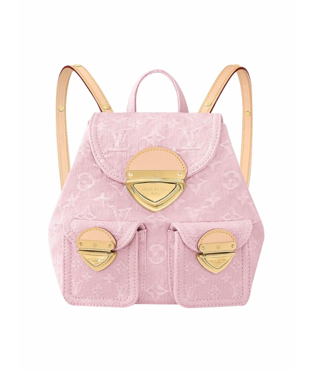 LOUIS VUITTON Розовый деним рюкзак, фото 1