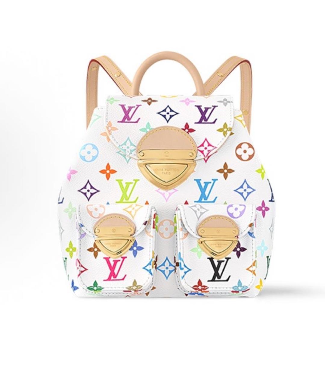LOUIS VUITTON Белый кожаный рюкзак, фото 9