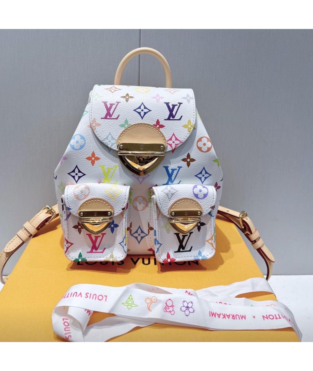 LOUIS VUITTON Белый кожаный рюкзак, фото 6