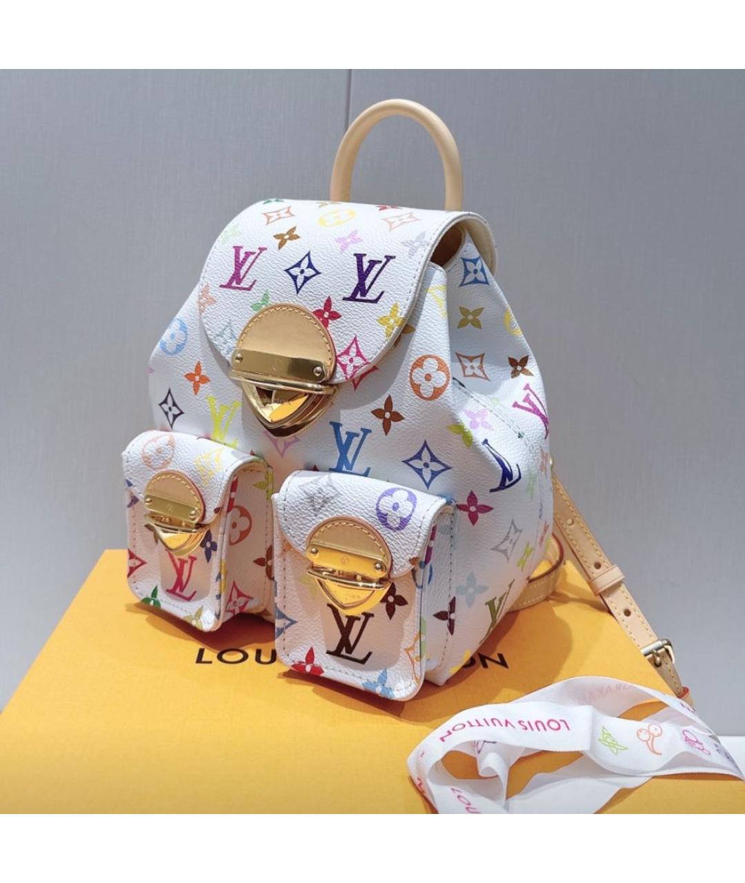 LOUIS VUITTON Белый кожаный рюкзак, фото 8