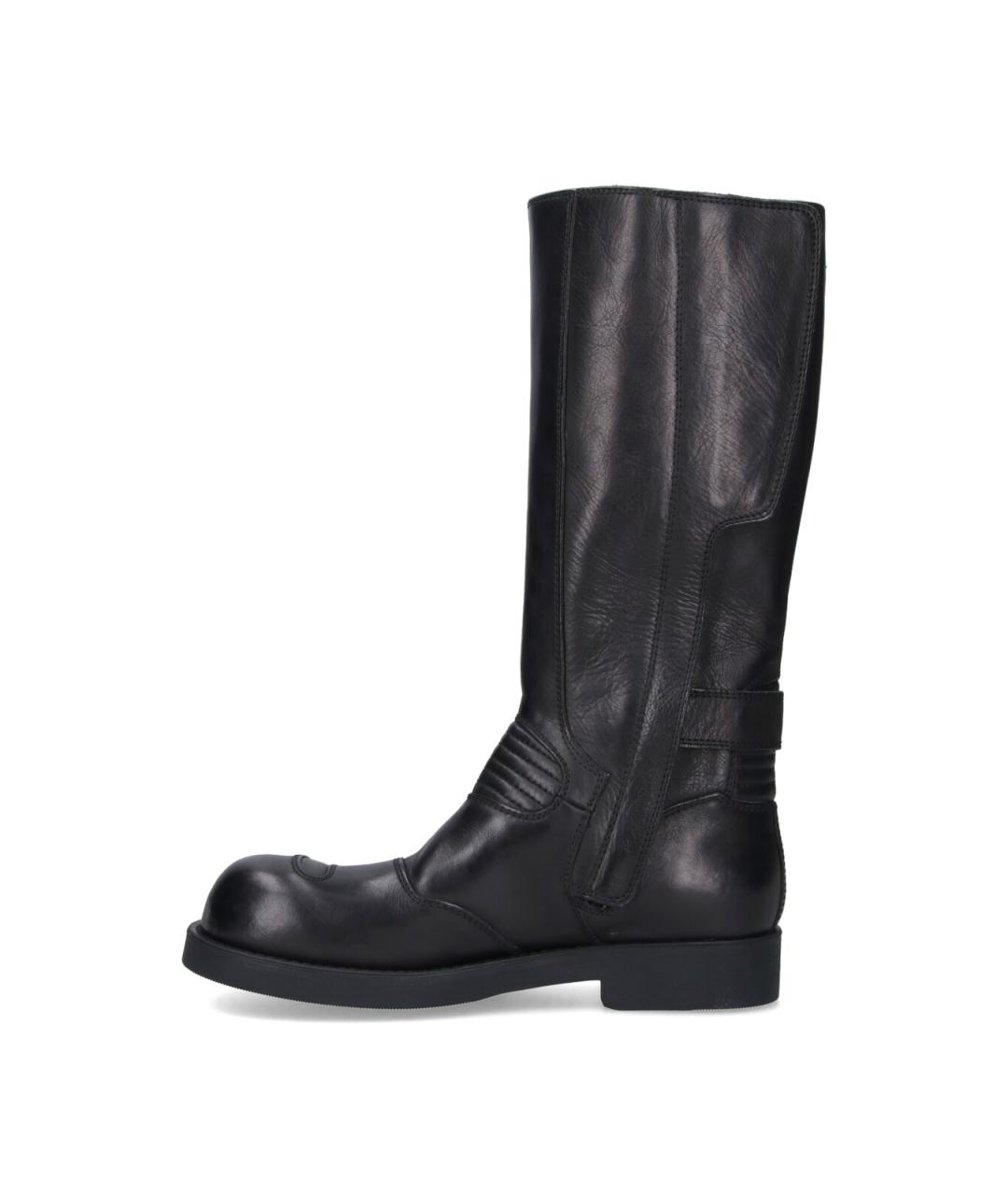 MM6 MAISON MARGIELA Черные кожаные высокие ботинки, фото 3