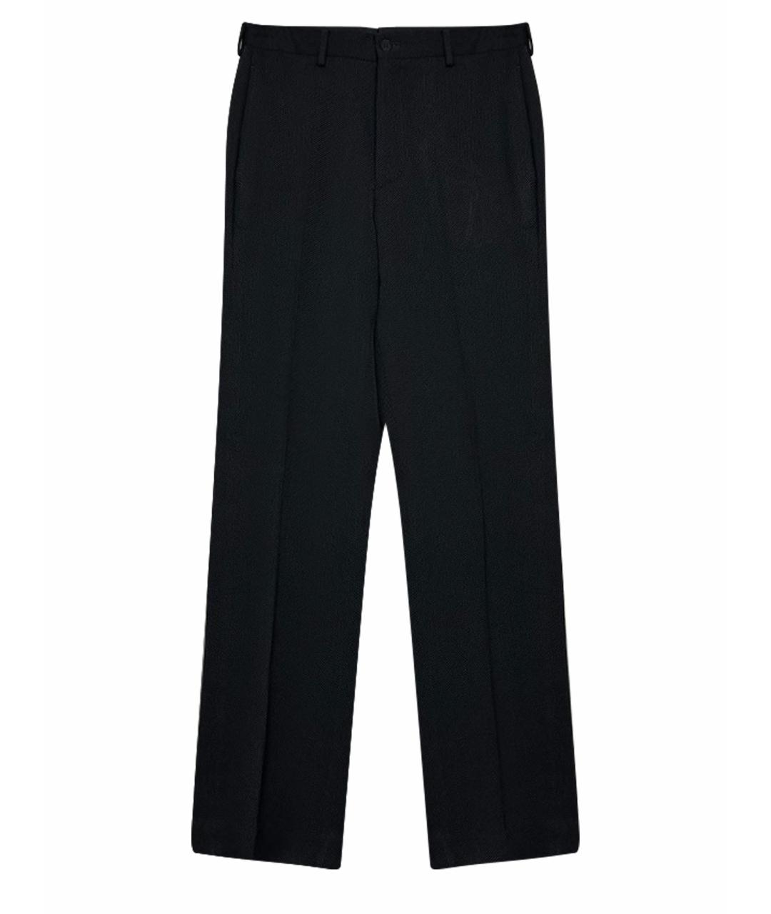 EMPORIO ARMANI Черные хлопковые классические брюки, фото 1