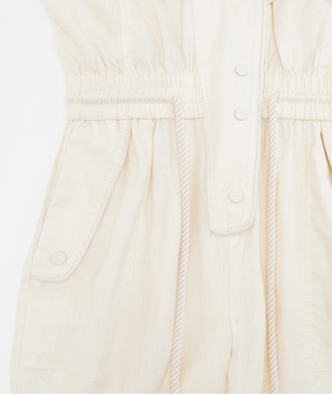 ZIMMERMANN Белый льняной комбинезон, фото 5