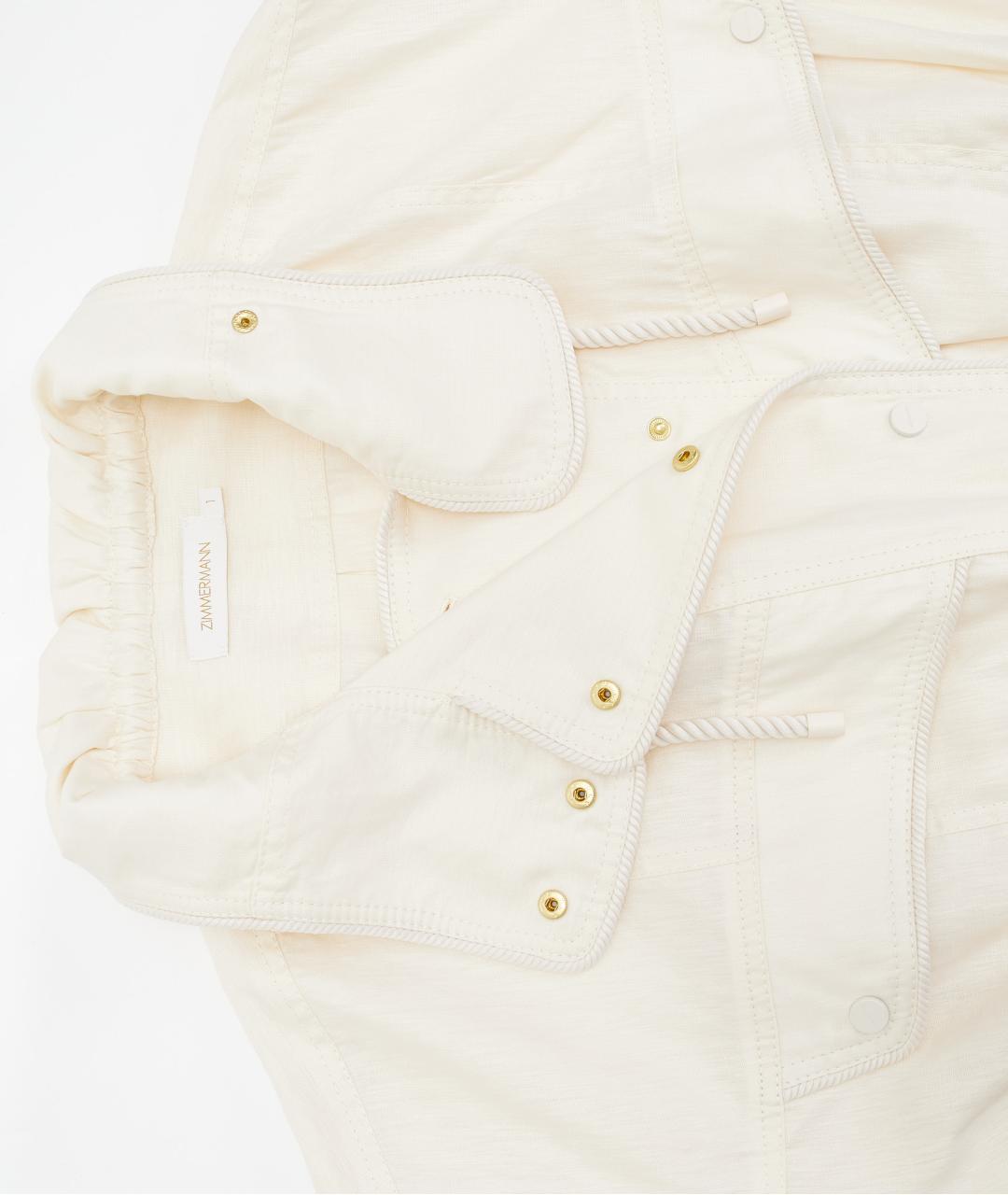 ZIMMERMANN Белый льняной комбинезон, фото 3