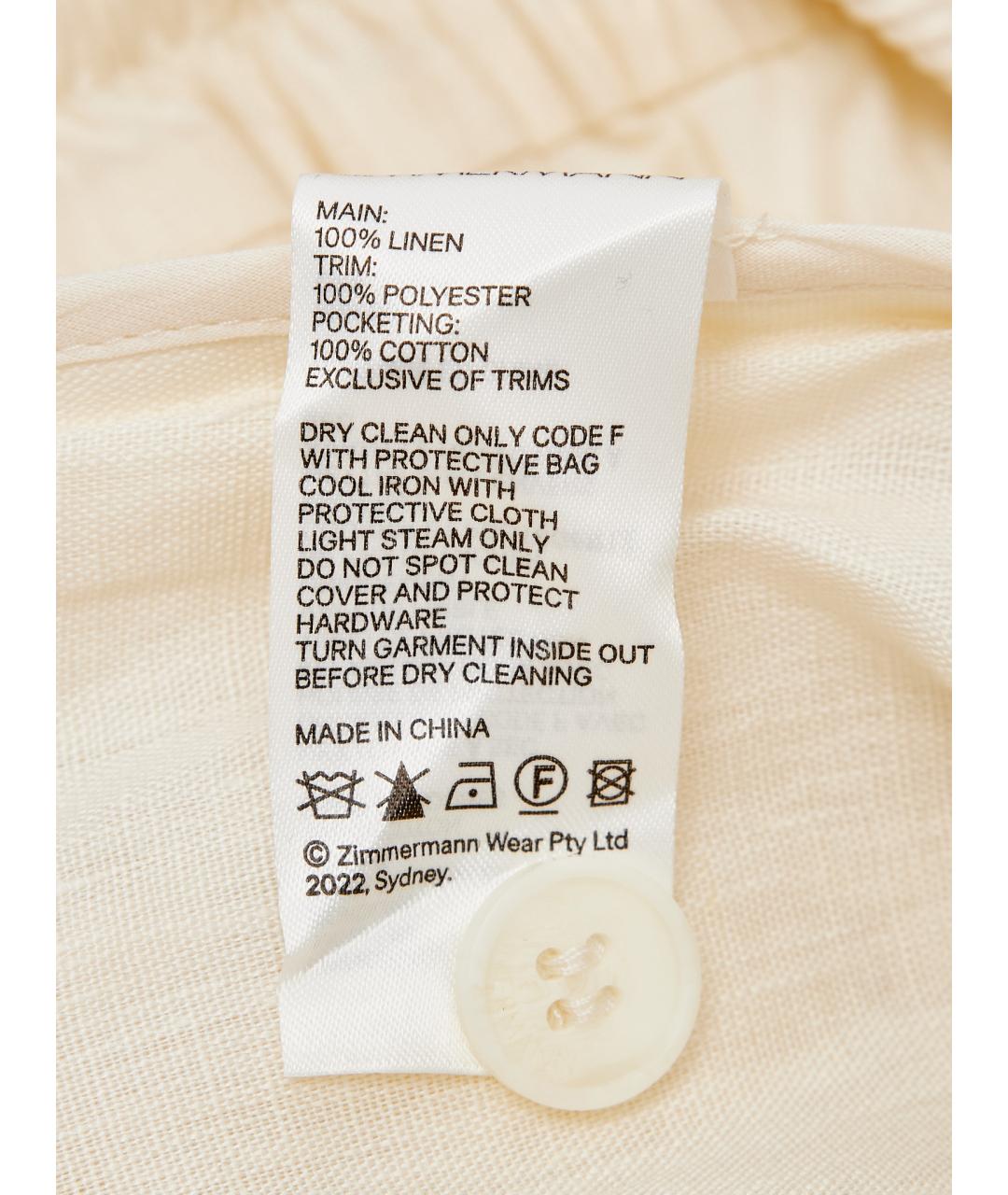 ZIMMERMANN Белый льняной комбинезон, фото 16