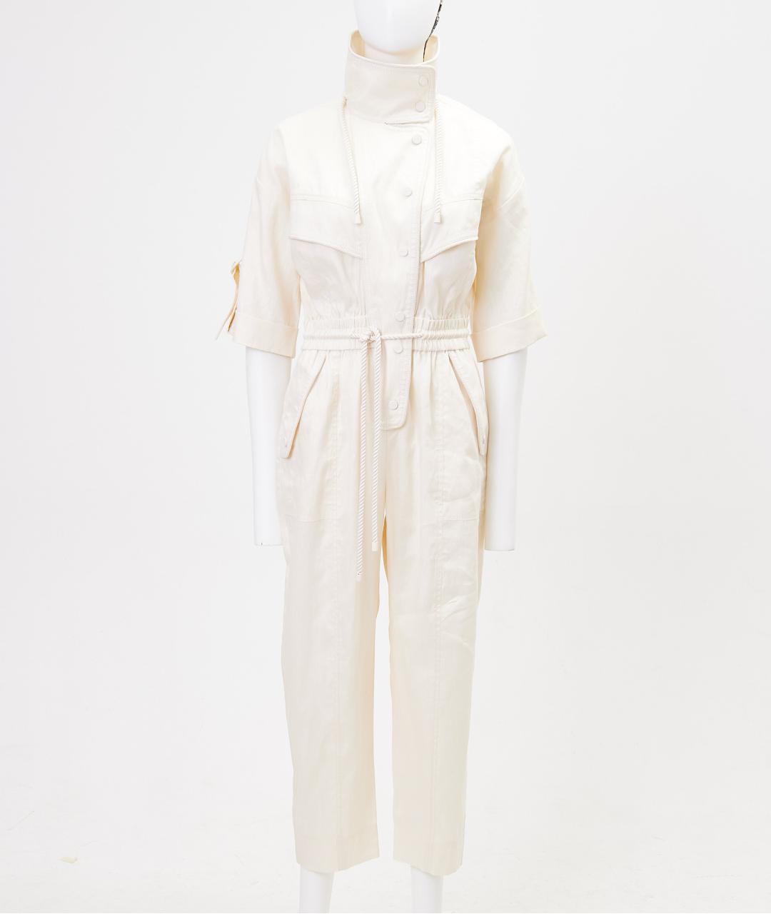 ZIMMERMANN Белый льняной комбинезон, фото 8