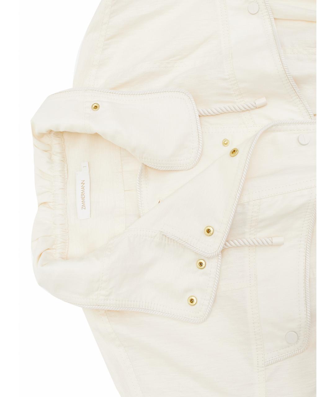 ZIMMERMANN Белый льняной комбинезон, фото 12