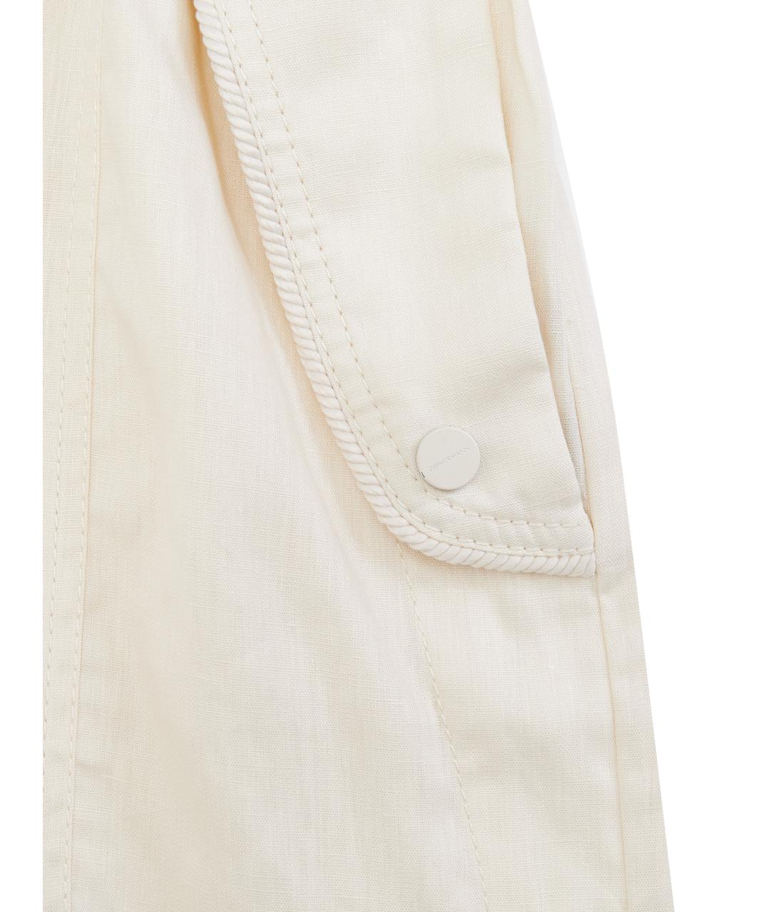 ZIMMERMANN Белый льняной комбинезон, фото 14