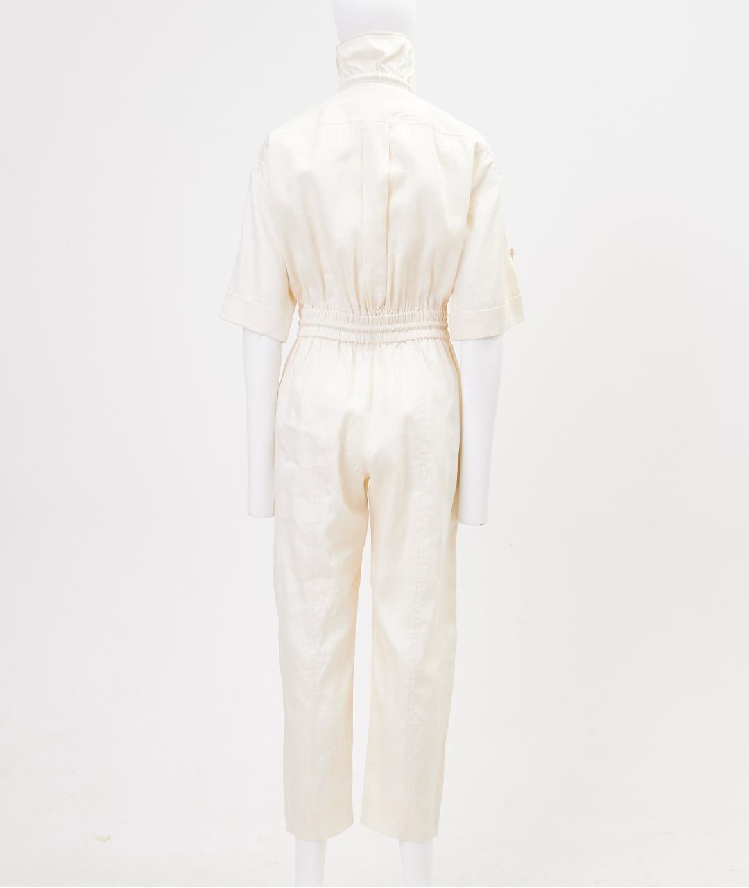 ZIMMERMANN Белый льняной комбинезон, фото 2