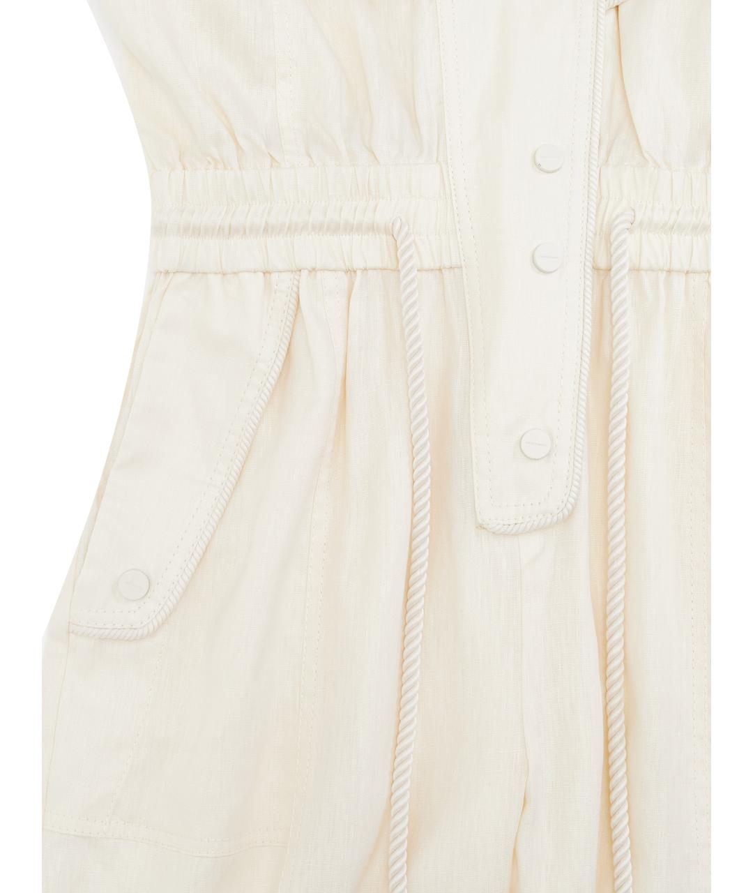 ZIMMERMANN Белый льняной комбинезон, фото 15