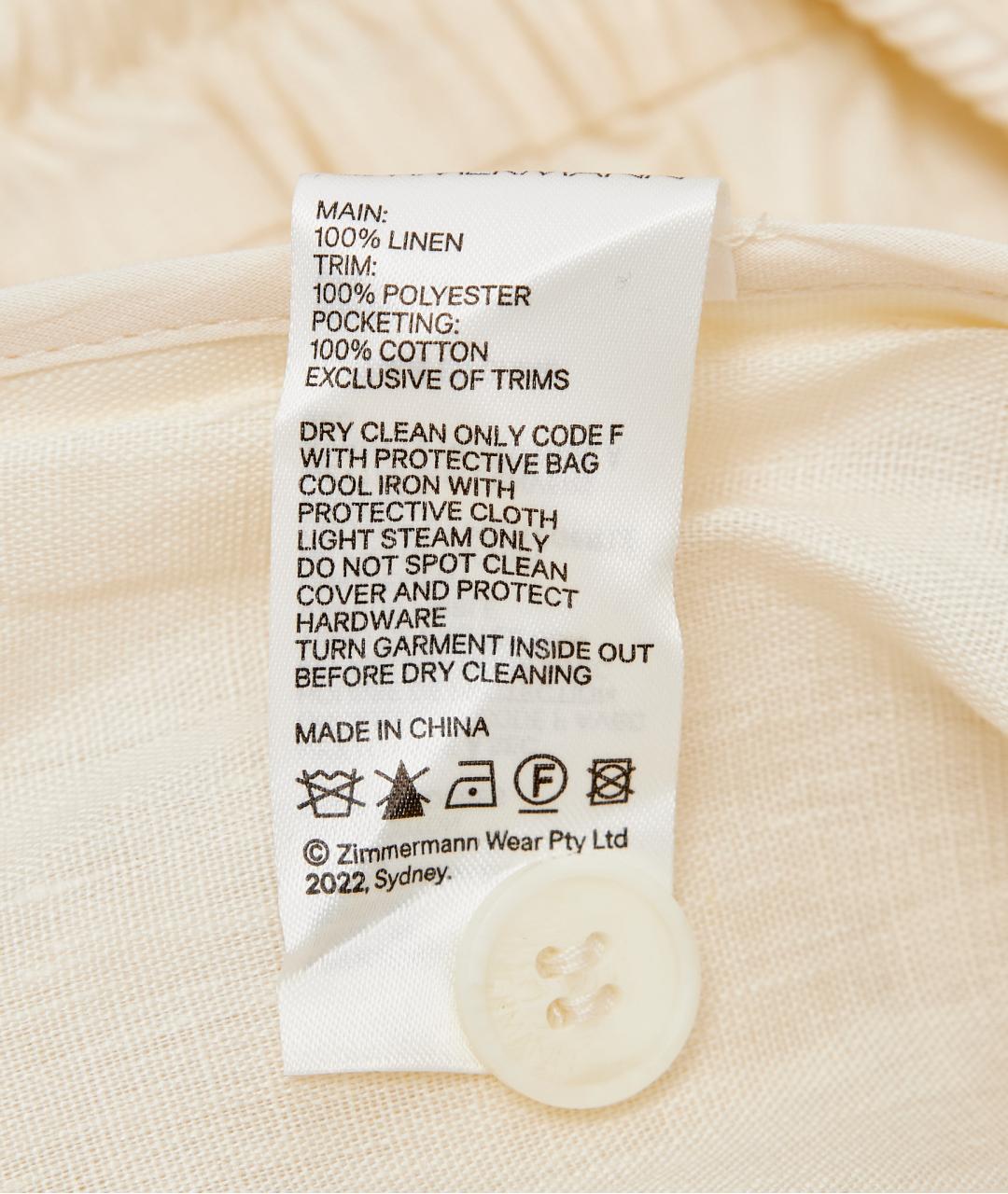 ZIMMERMANN Белый льняной комбинезон, фото 7