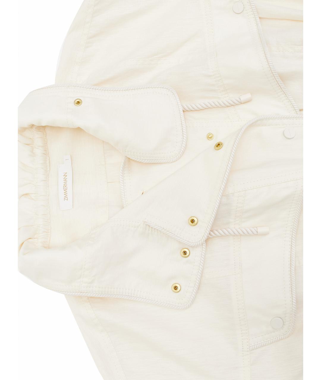 ZIMMERMANN Белый льняной комбинезон, фото 11