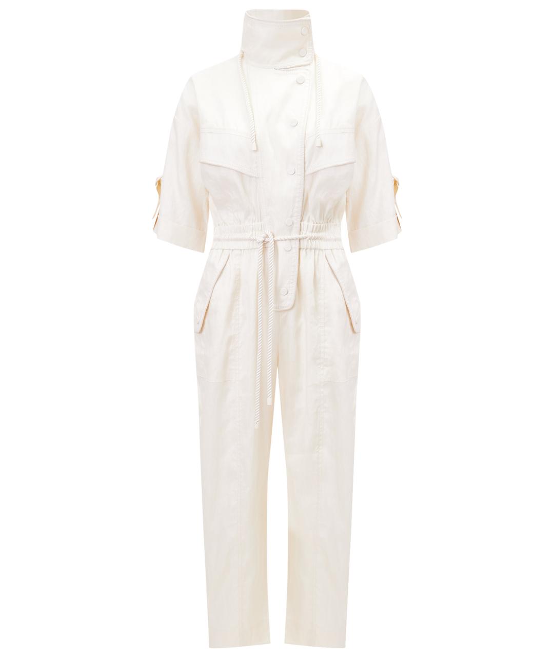 ZIMMERMANN Белый льняной комбинезон, фото 1