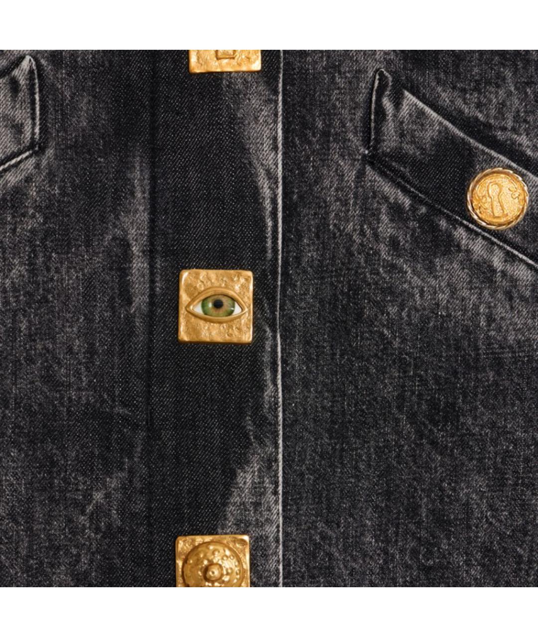 SCHIAPARELLI Черная хлопковая юбка мини, фото 4