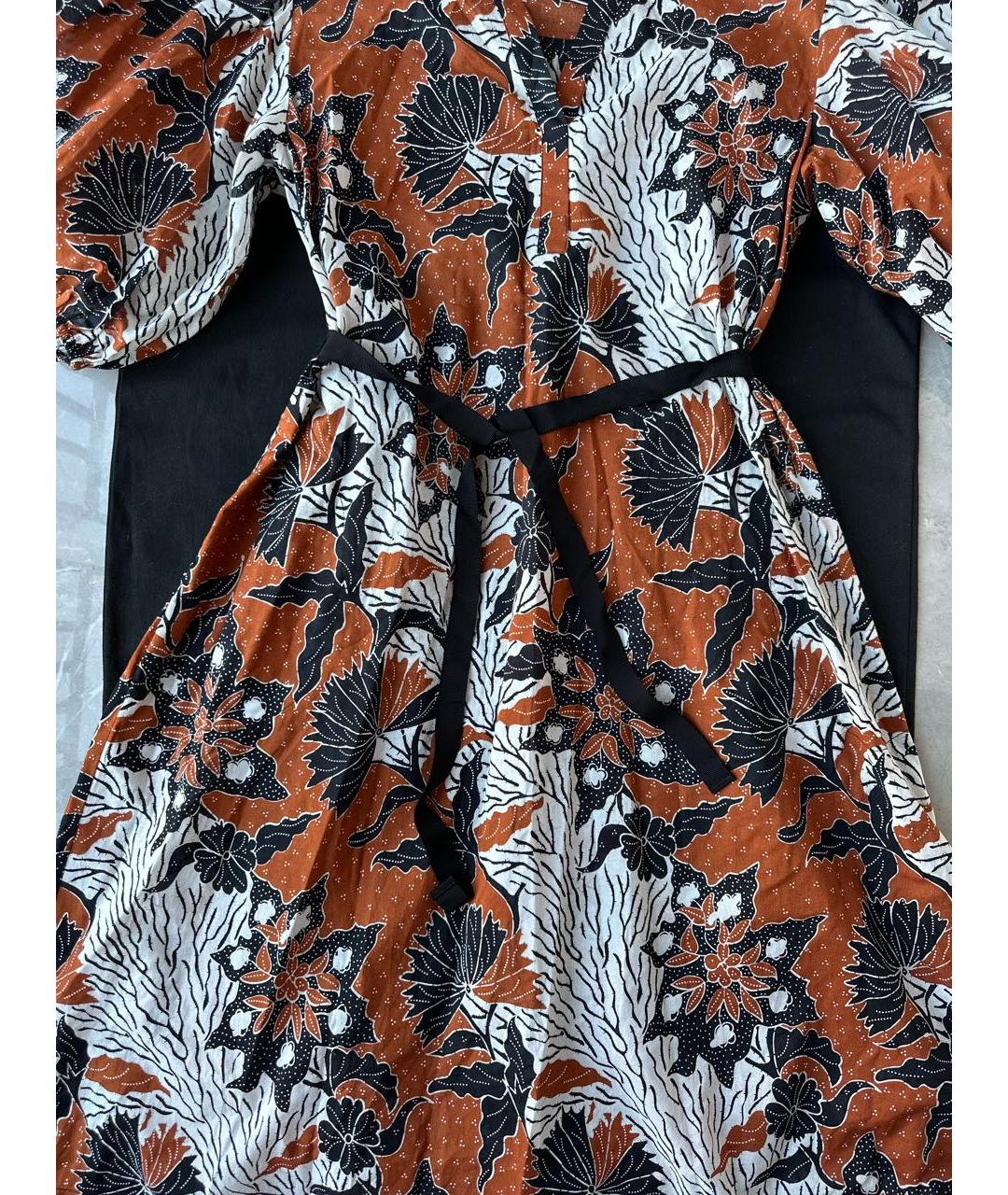 MAJE Коричневое хлопковое повседневное платье, фото 2
