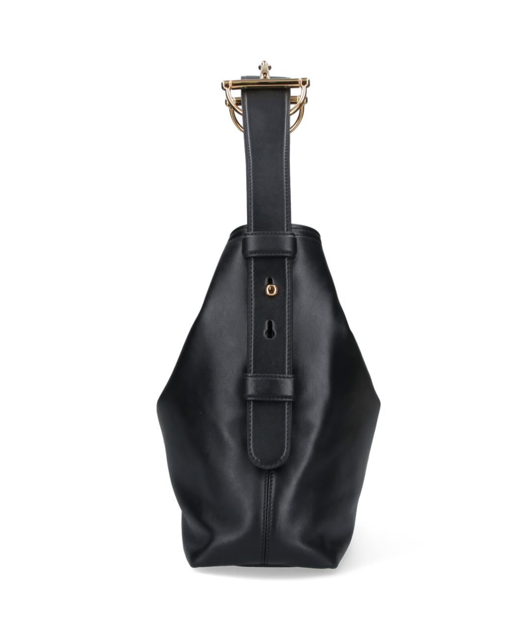 GUCCI Черная кожаная сумка тоут, фото 5
