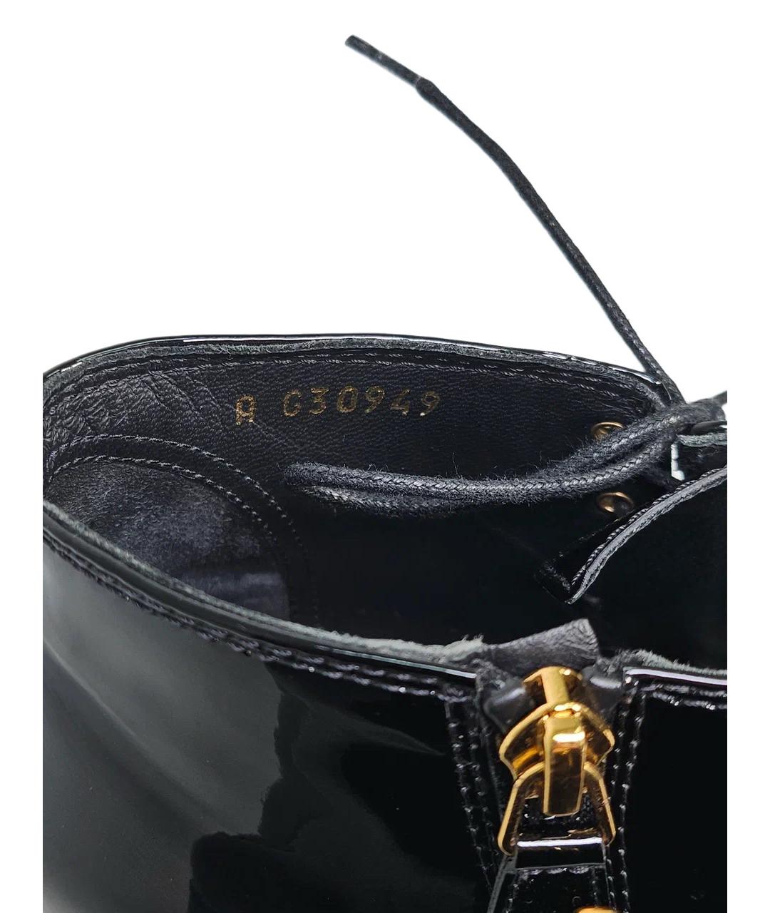CHANEL Черные ботильоны из лакированной кожи, фото 8