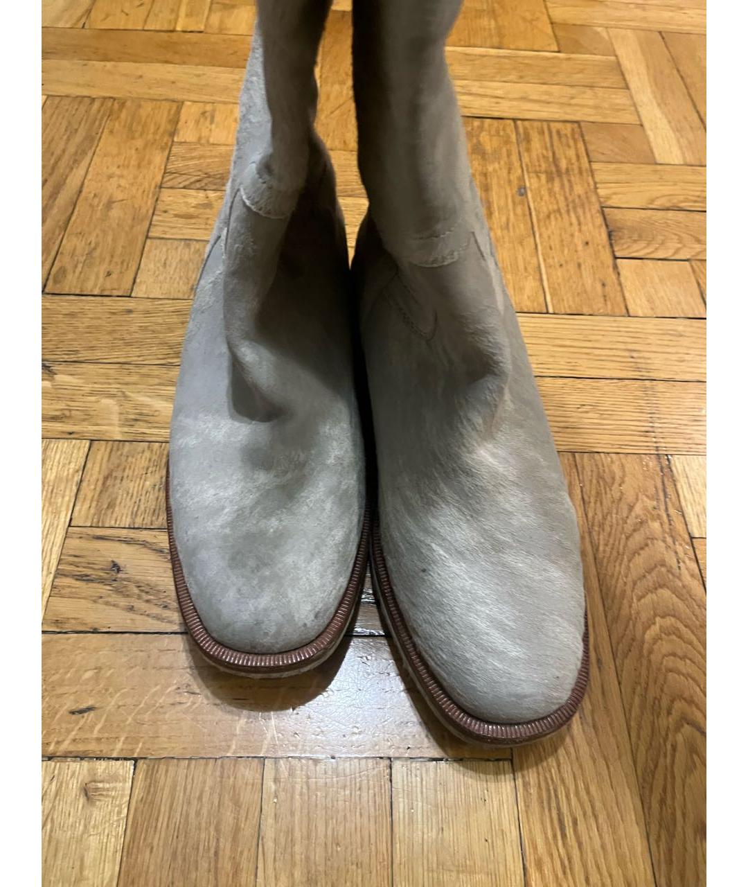 CHANEL Белые сапоги из экзотической кожи, фото 3