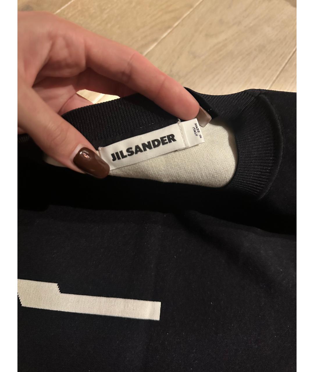JIL SANDER Черный хлопковый джемпер / свитер, фото 3