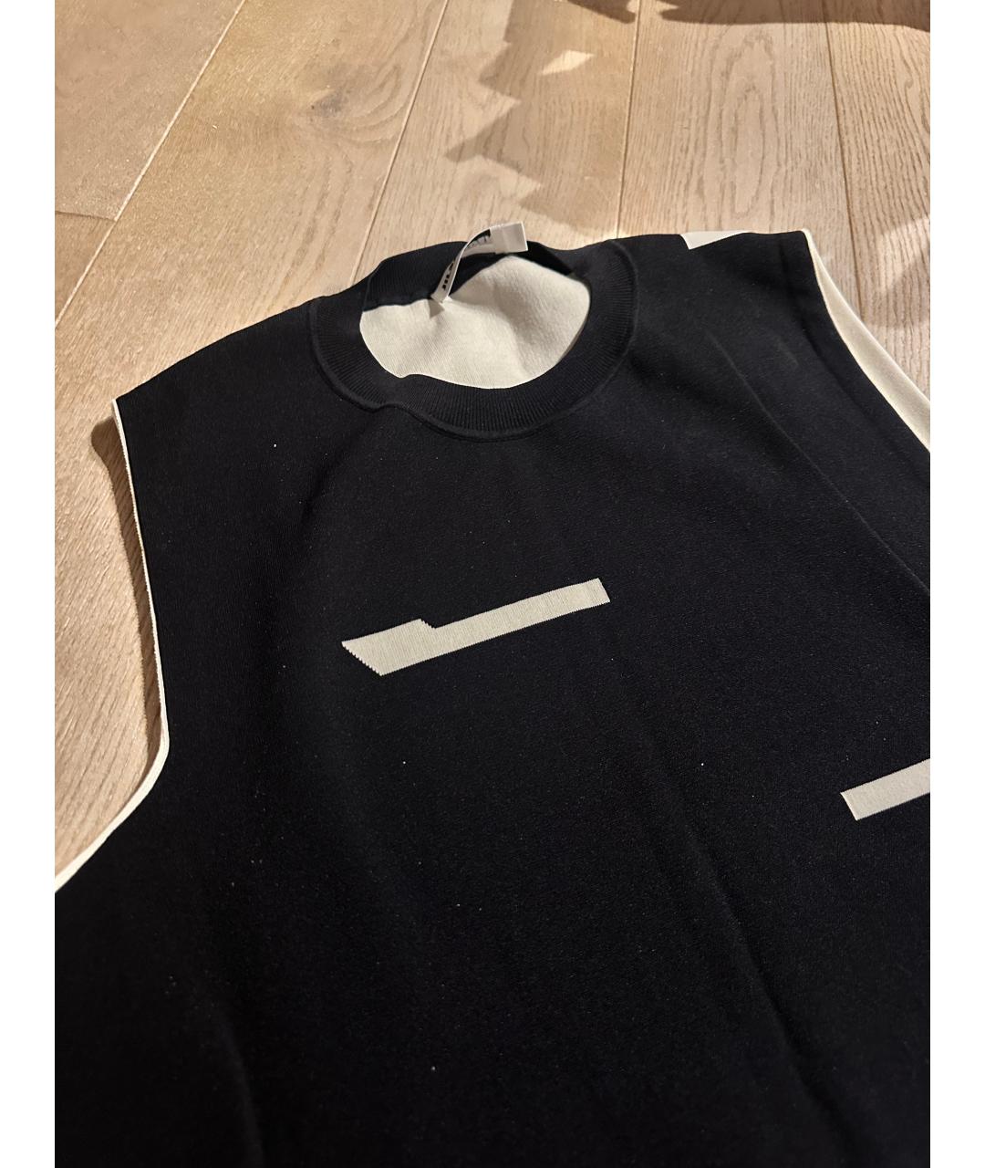 JIL SANDER Черный хлопковый джемпер / свитер, фото 4