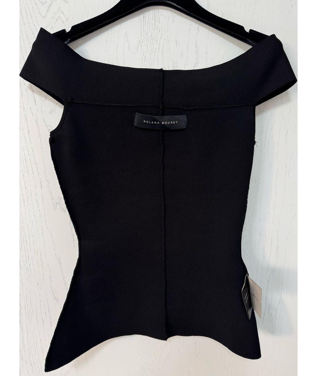 ROLAND MOURET Черная вискозная блузы, фото 3