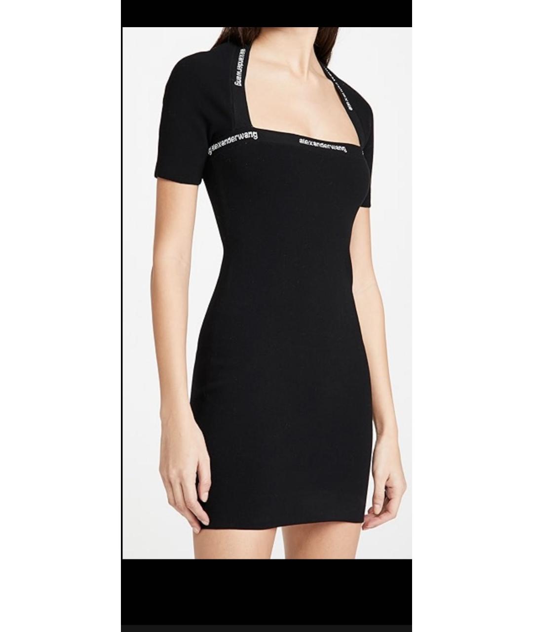 ALEXANDER WANG Черное вискозное платье, фото 2