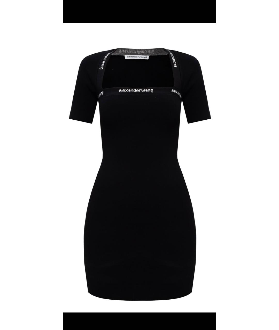 ALEXANDER WANG Черное вискозное платье, фото 4