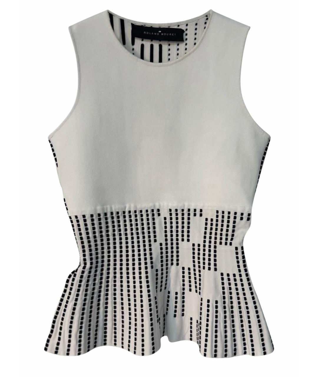 ROLAND MOURET Белая вискозная блузы, фото 1