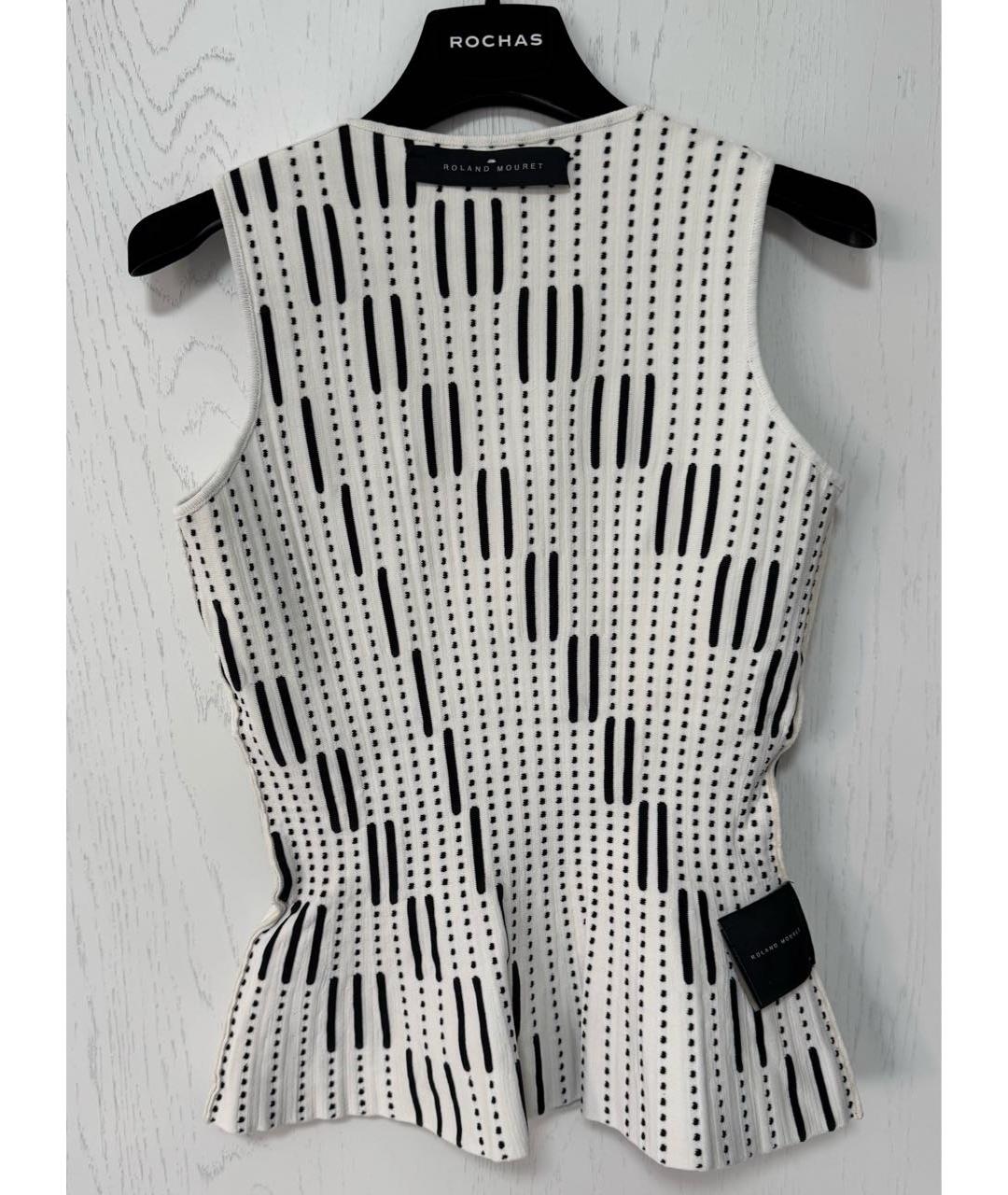 ROLAND MOURET Белая вискозная блузы, фото 4