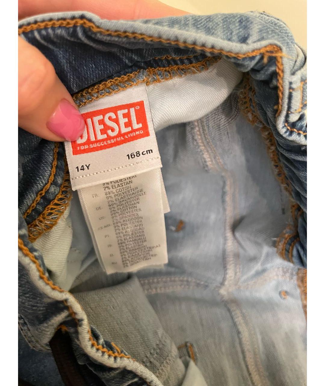 DIESEL KIDS Голубые деним детские шорты, фото 3