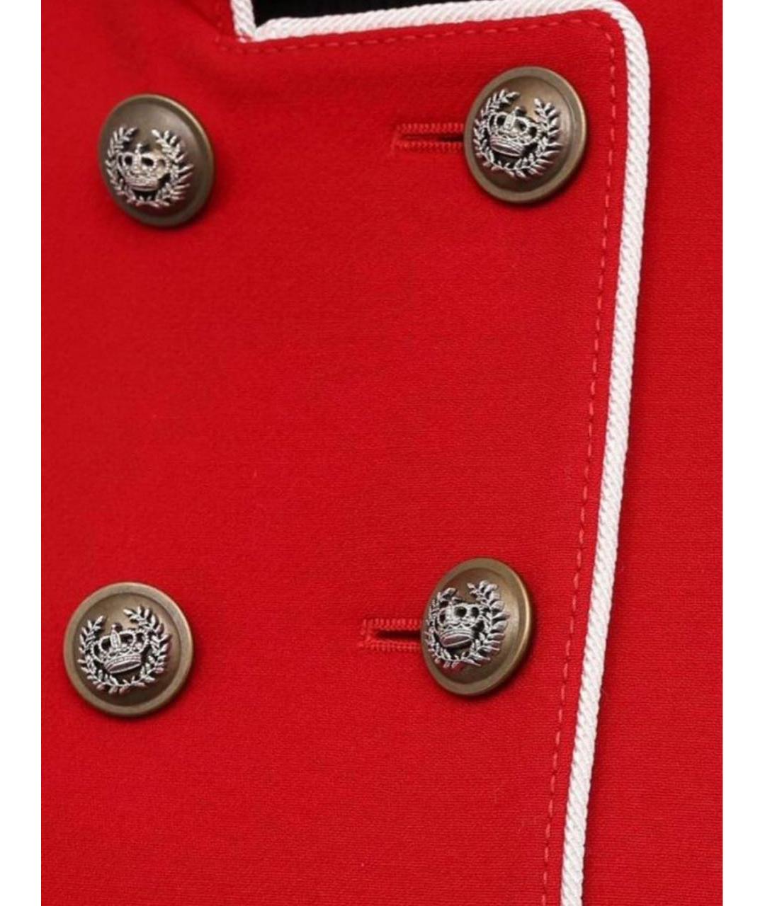 DOLCE&GABBANA Красная шерстяная куртка, фото 4