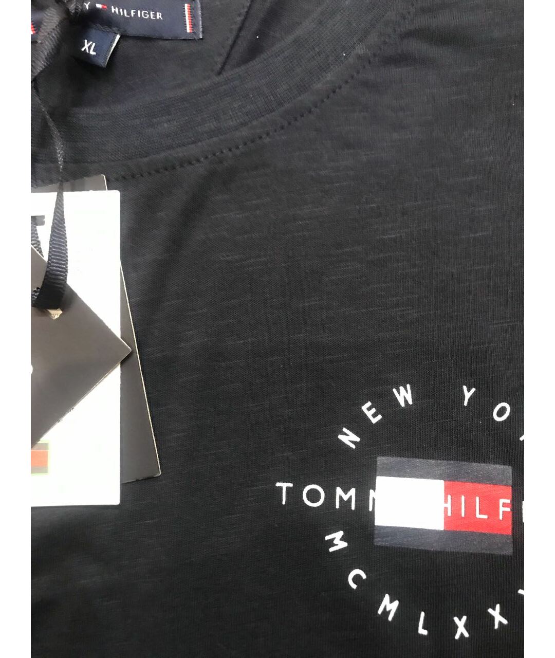 TOMMY HILFIGER Темно-синяя хлопковая футболка, фото 4