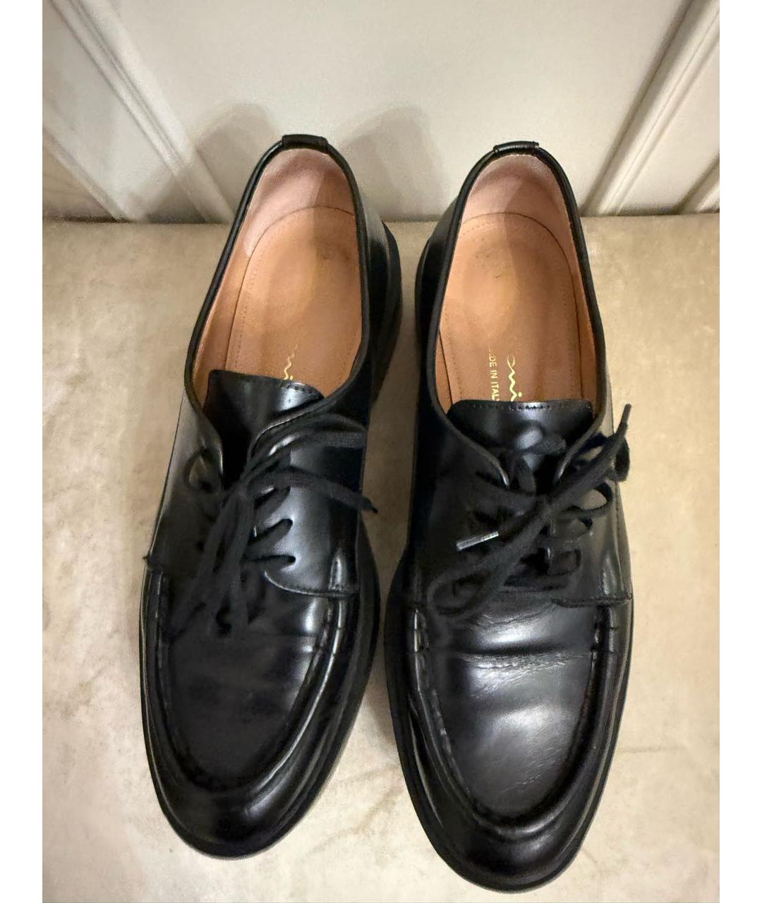 SANTONI Черные кожаные брогги и оксфорды, фото 2