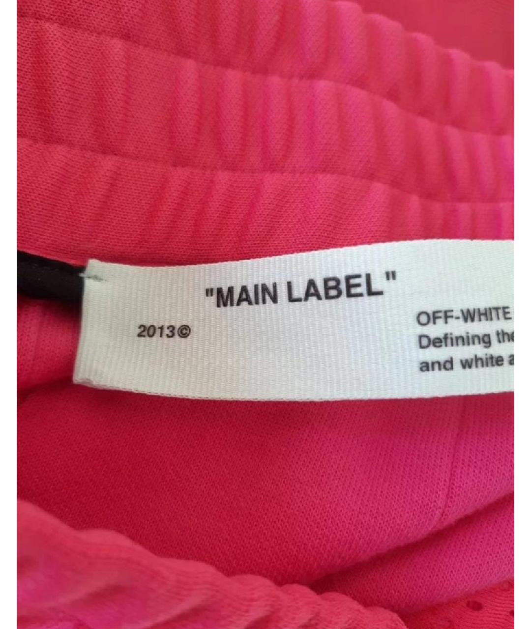 OFF-WHITE Розовые хлопковые спортивные брюки и шорты, фото 3