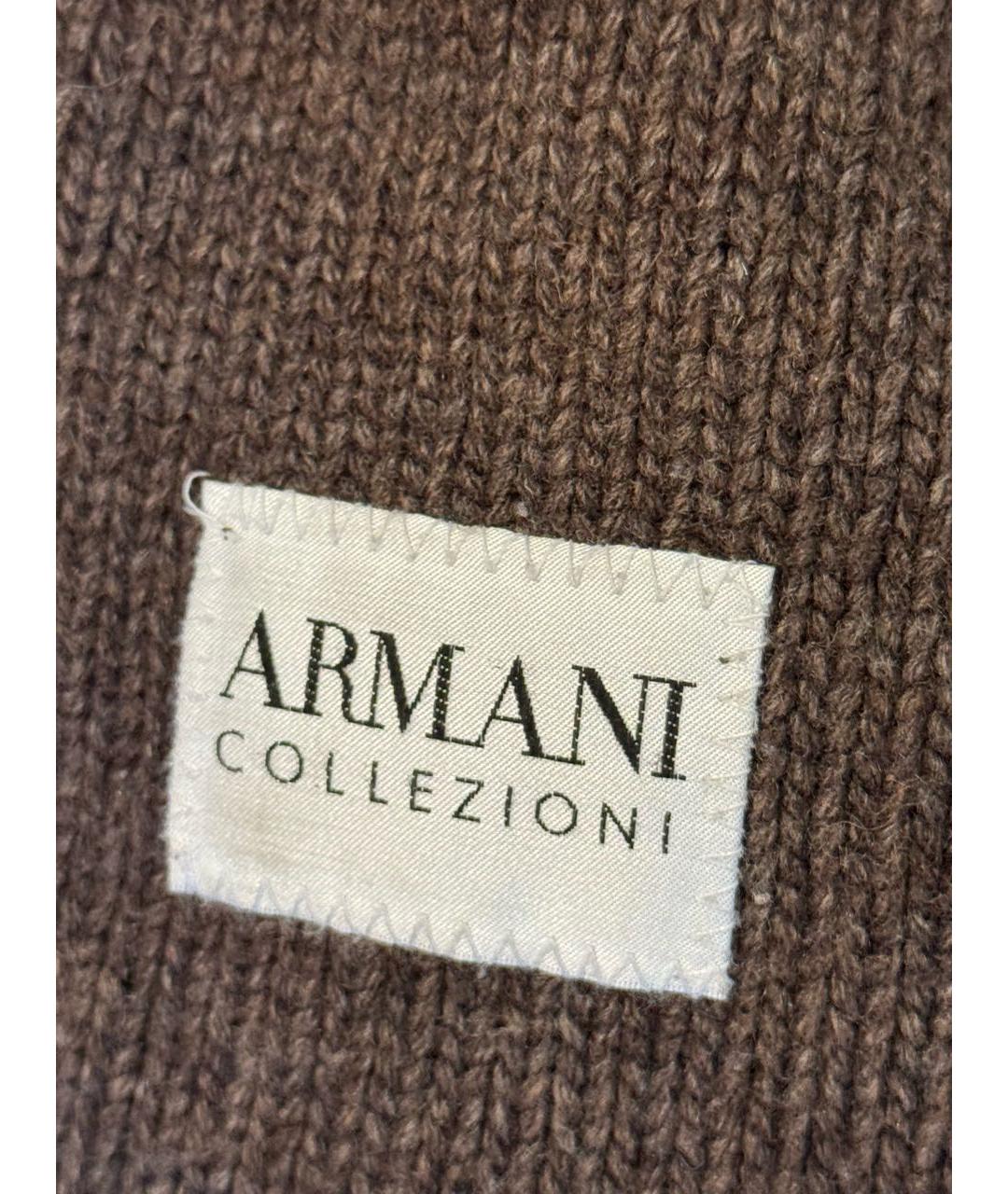 ARMANI COLLEZIONI Коричневая шерстяная куртка, фото 2