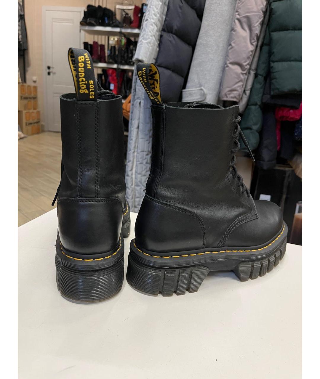 DR. MARTENS Черные кожаные ботинки, фото 4