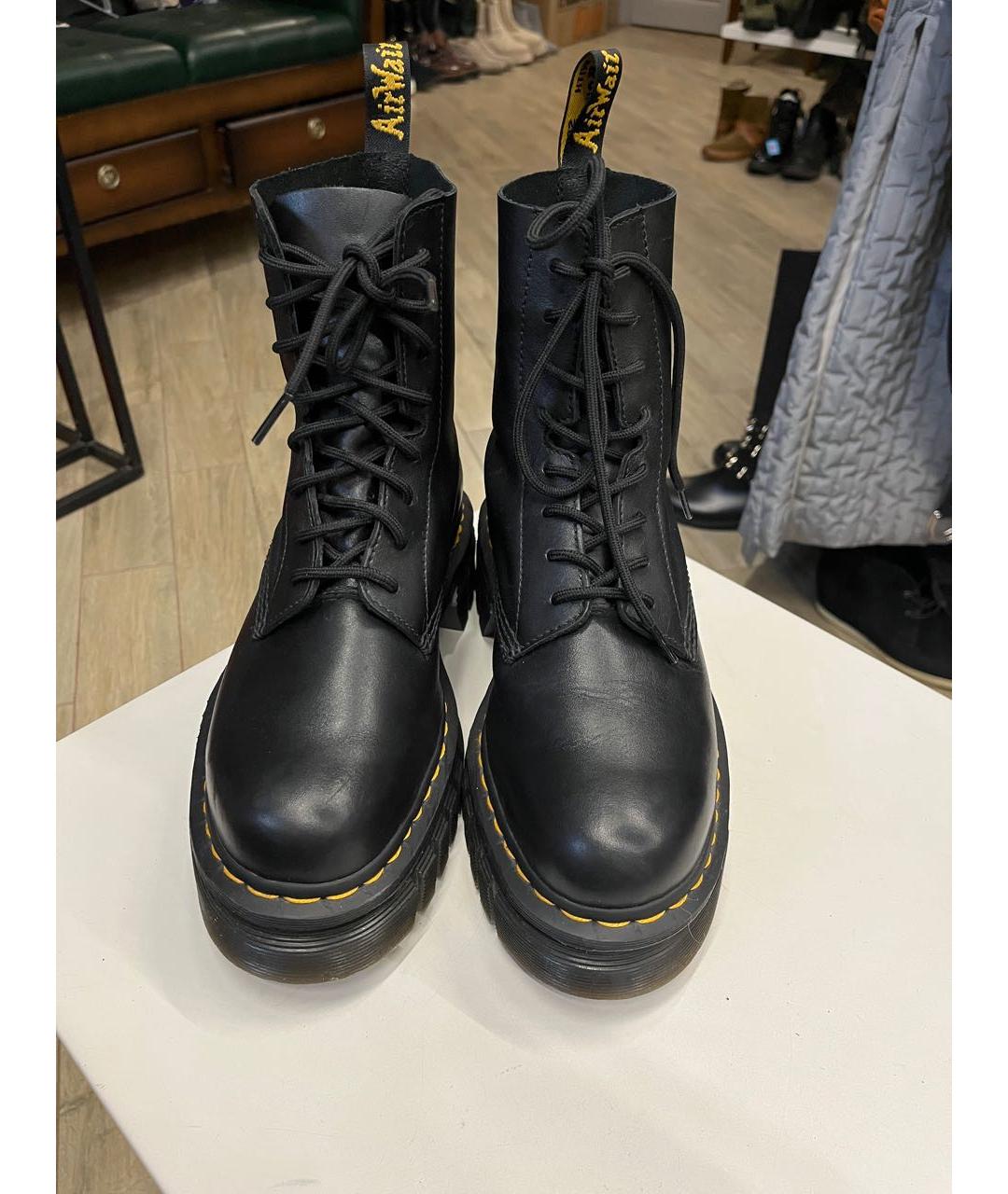 DR. MARTENS Черные кожаные ботинки, фото 5