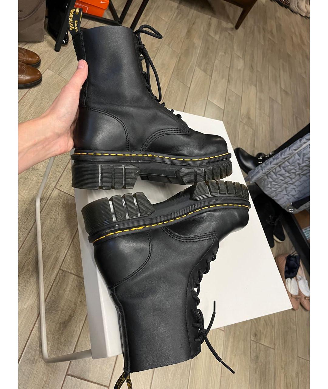 DR. MARTENS Черные кожаные ботинки, фото 9