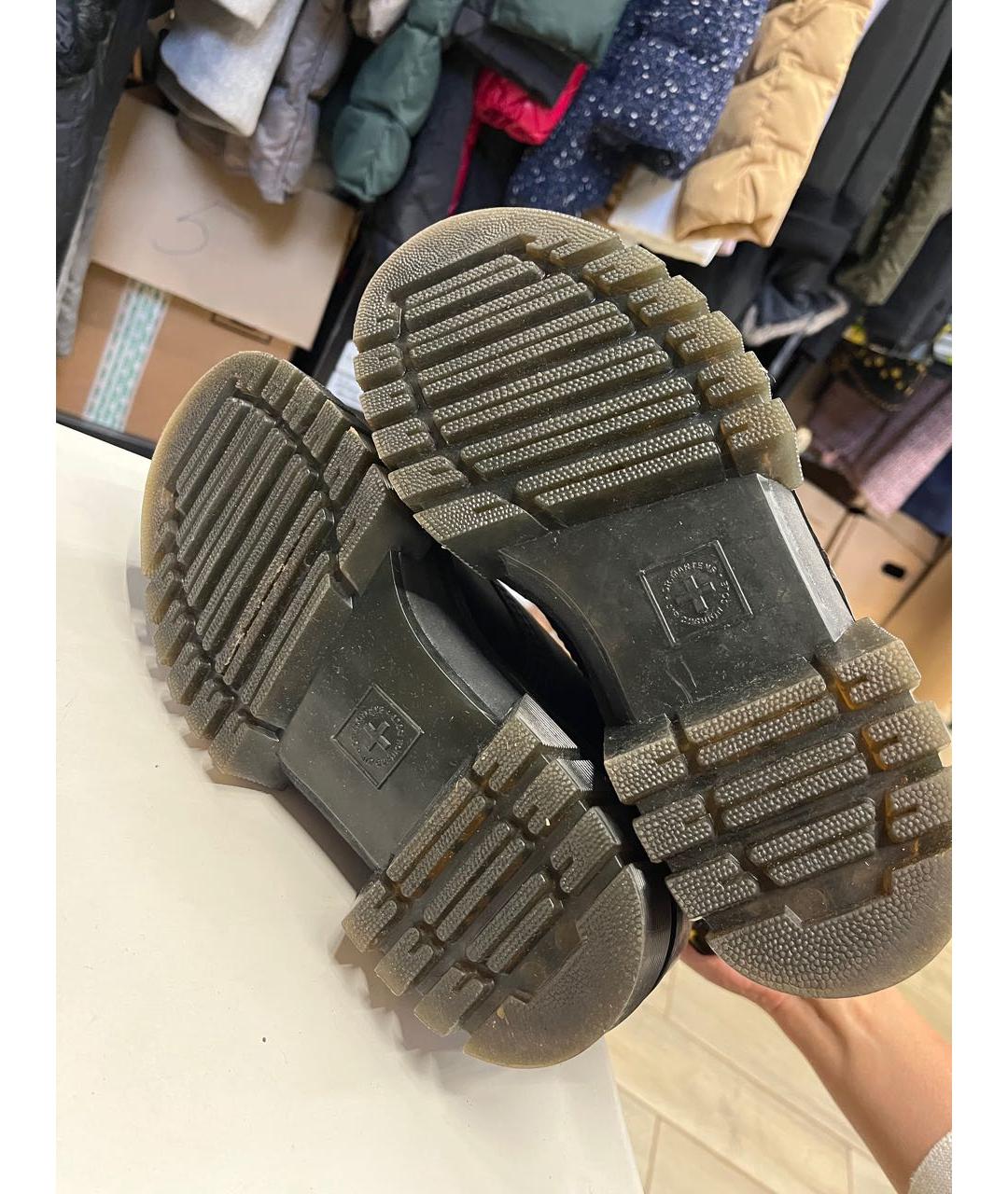 DR. MARTENS Черные кожаные ботинки, фото 3