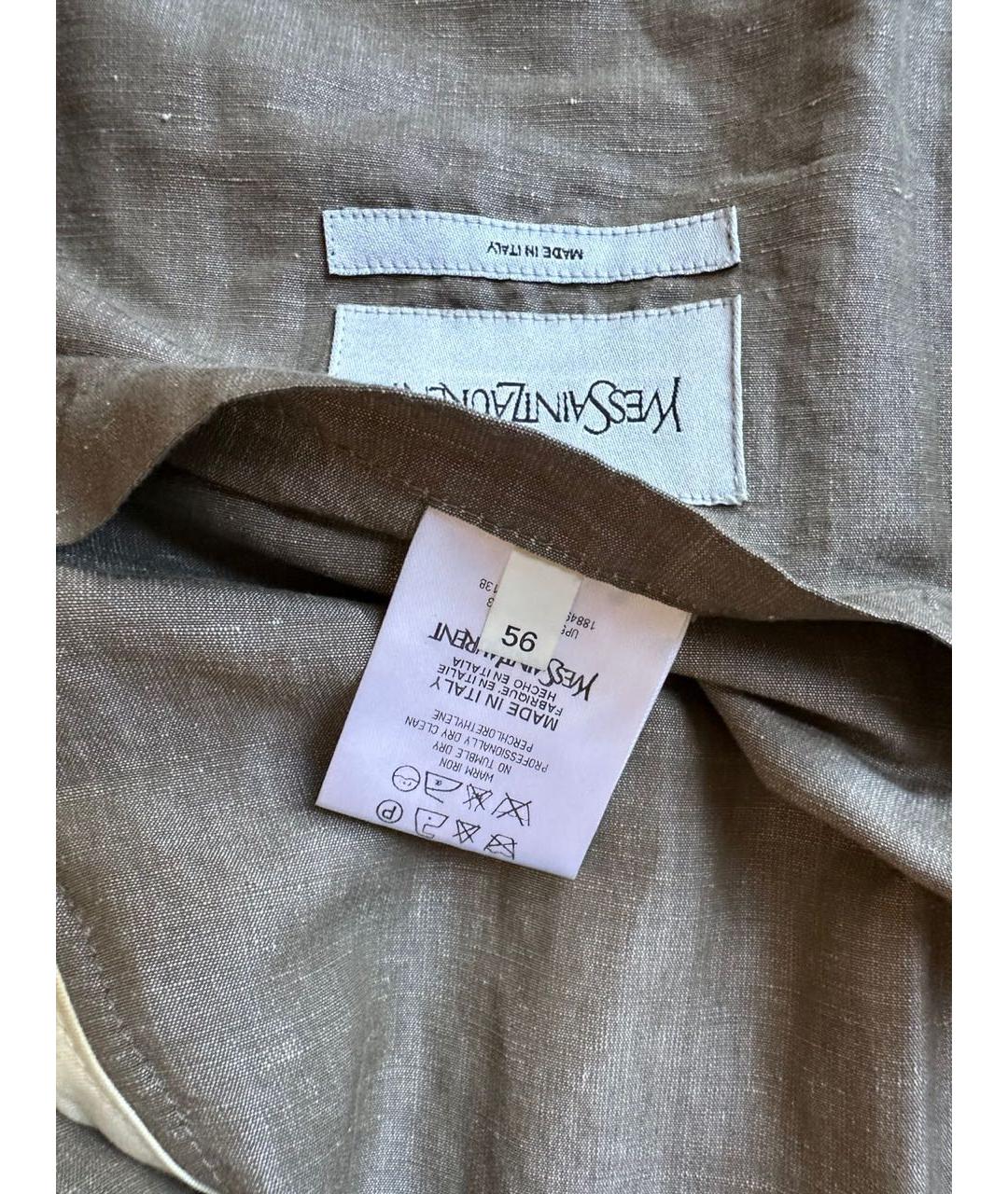 SAINT LAURENT Хаки куртка, фото 4