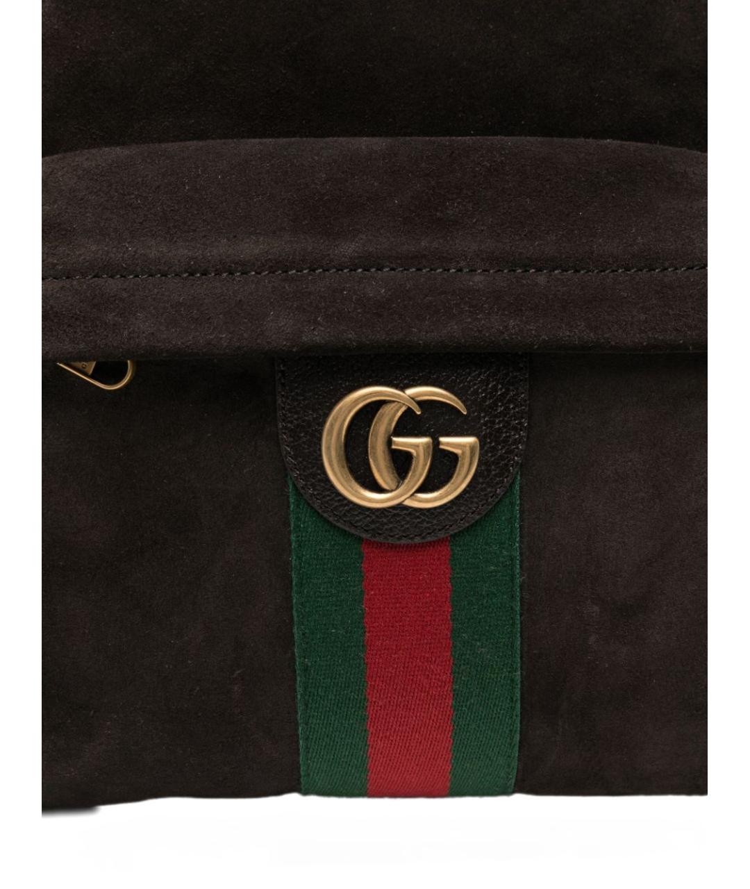 GUCCI Коричневый замшевый рюкзак, фото 5