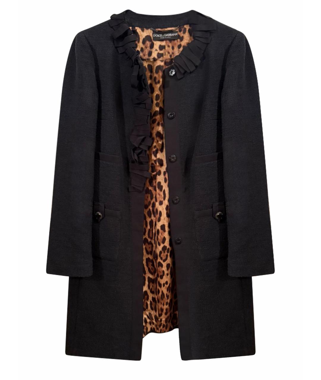 DOLCE&GABBANA Антрацитовое хлопковое пальто, фото 1