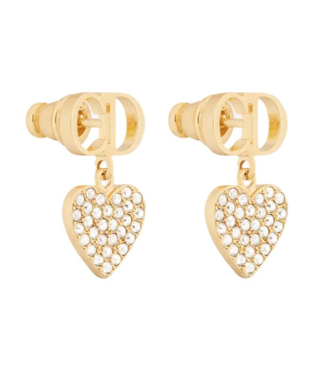 CHRISTIAN DIOR Золотые металлические серьги, фото 2