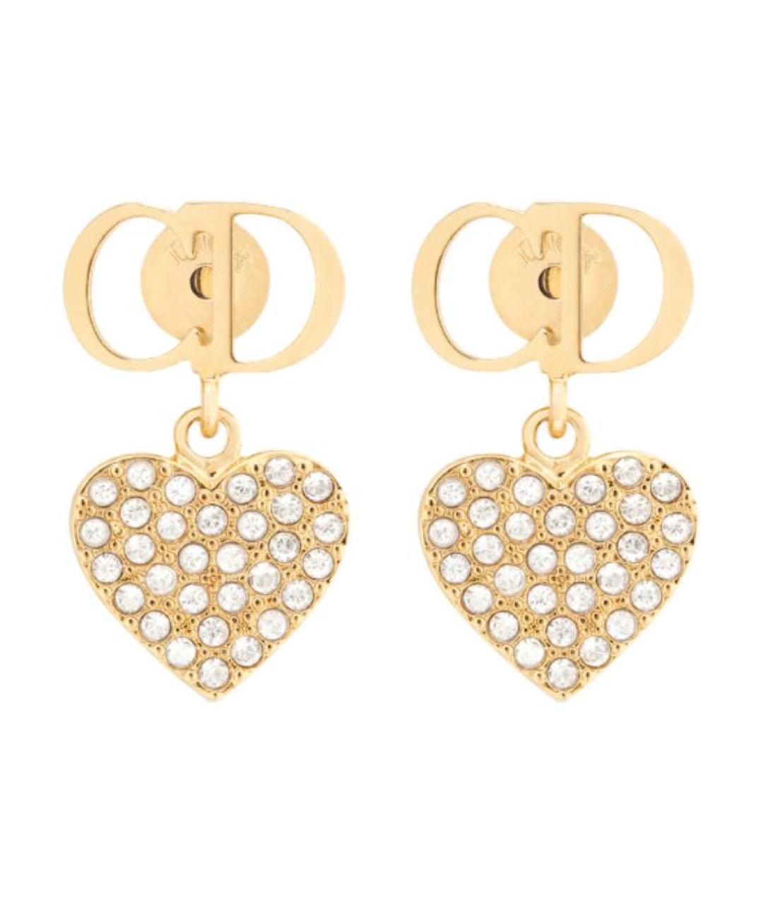 CHRISTIAN DIOR Золотые металлические серьги, фото 1