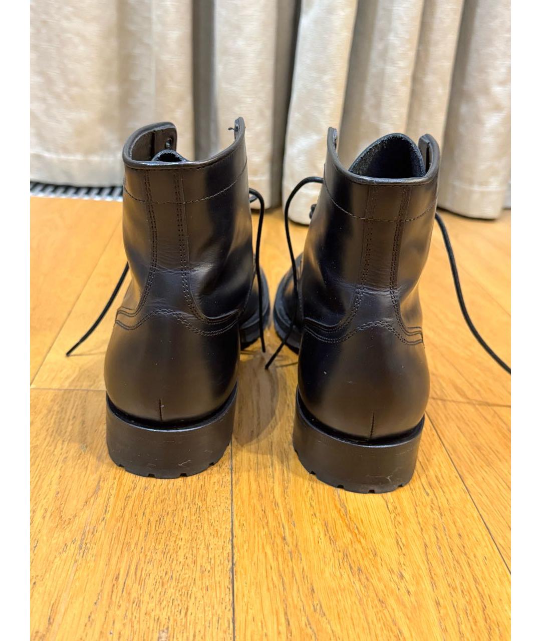 SANTONI Черные кожаные высокие ботинки, фото 4