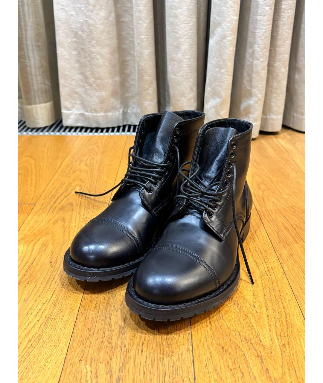 SANTONI Черные кожаные высокие ботинки, фото 2